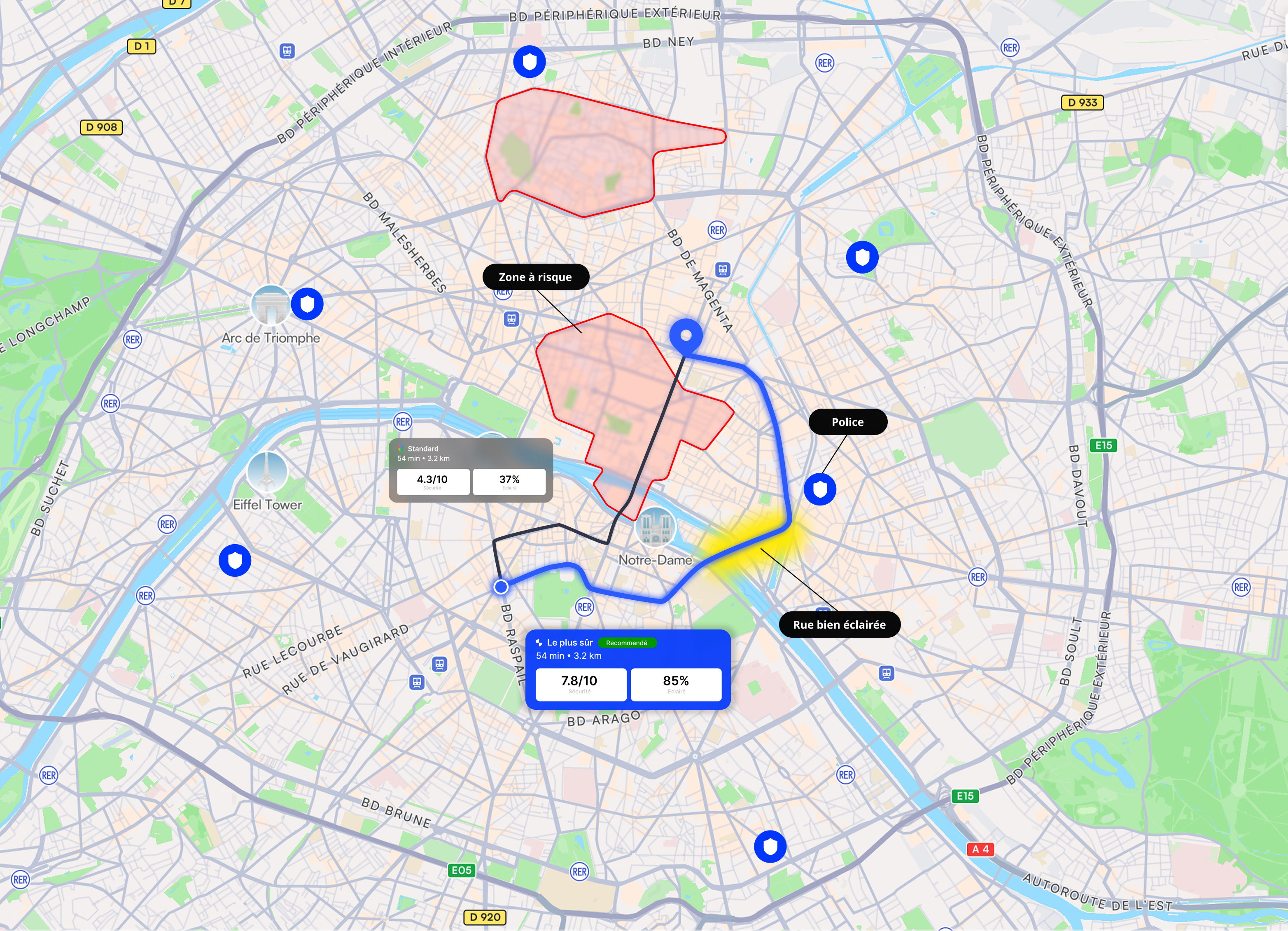 Évitez les Zones Dangereuses
