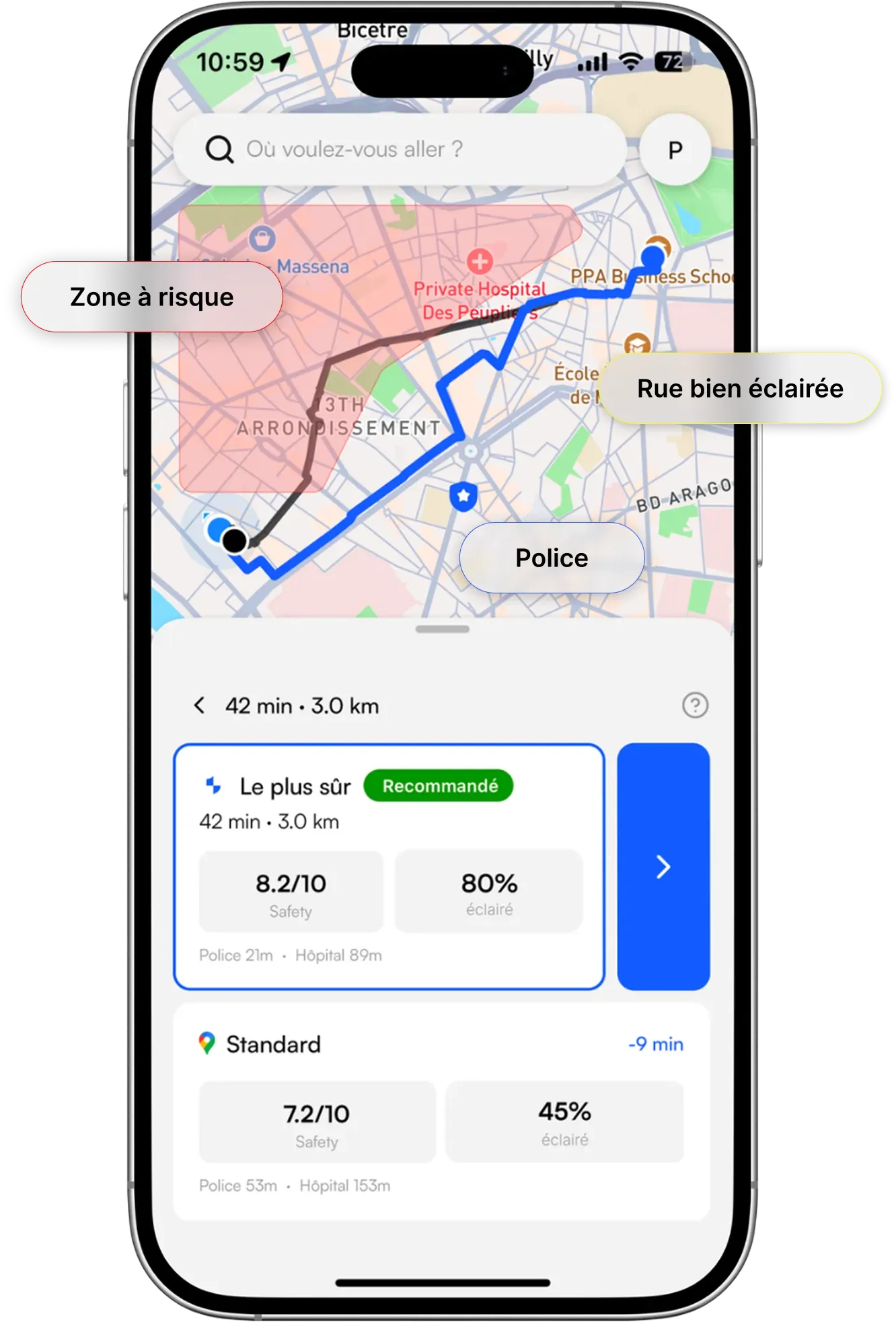 Évitez les Zones Dangereuses